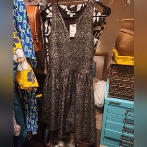 Elegant Black Glitter Dress NWT
